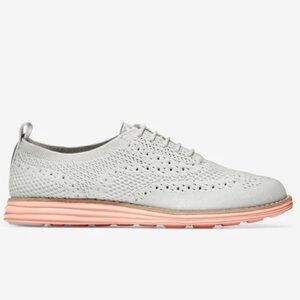 Cole Haan Originalgrand Stitchlite Wingtip Oxford White Pink